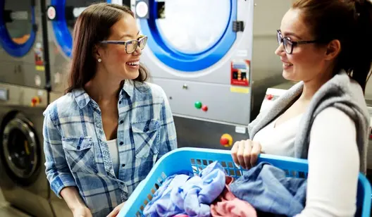 Heating for communal laundry rooms