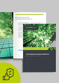 Portrait Brochure Mockup code of conduct