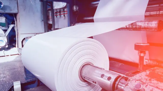 Modern automated production line in factory plast