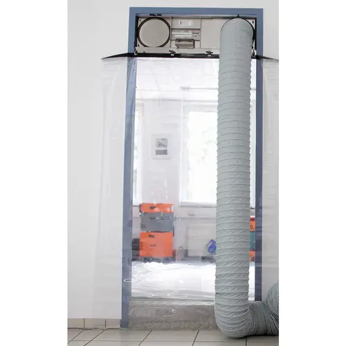 Heylo dust control door with hose
