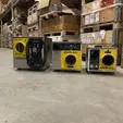 Aerial ASE series commercial dehumidifiers in a warehouse