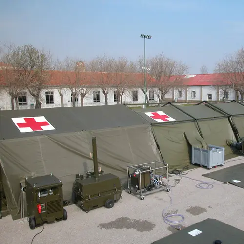Dantherm VA-M40 MKII field hospital installation