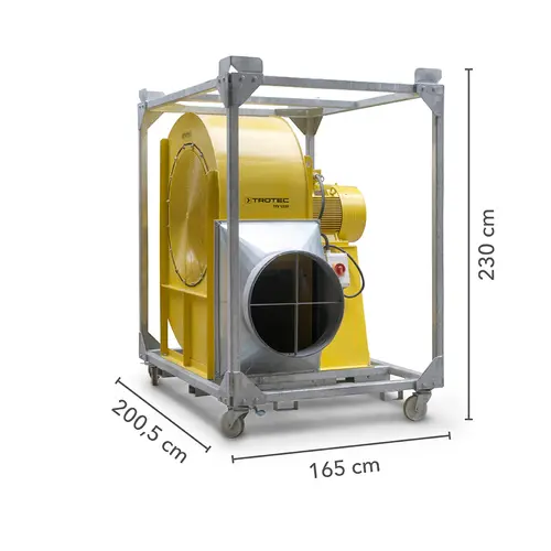 Trotec TFV 1200 dimensions