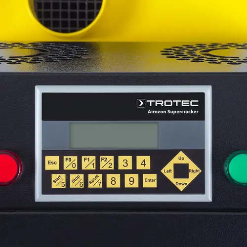 Trotec Airozon Supercracker operation panel