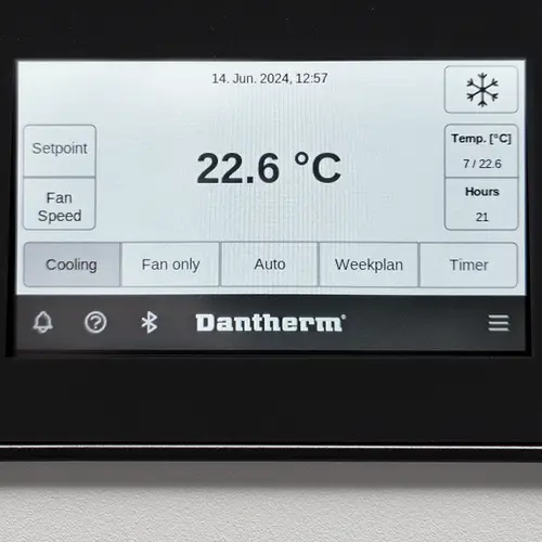 Dantherm AC 7000 control panel