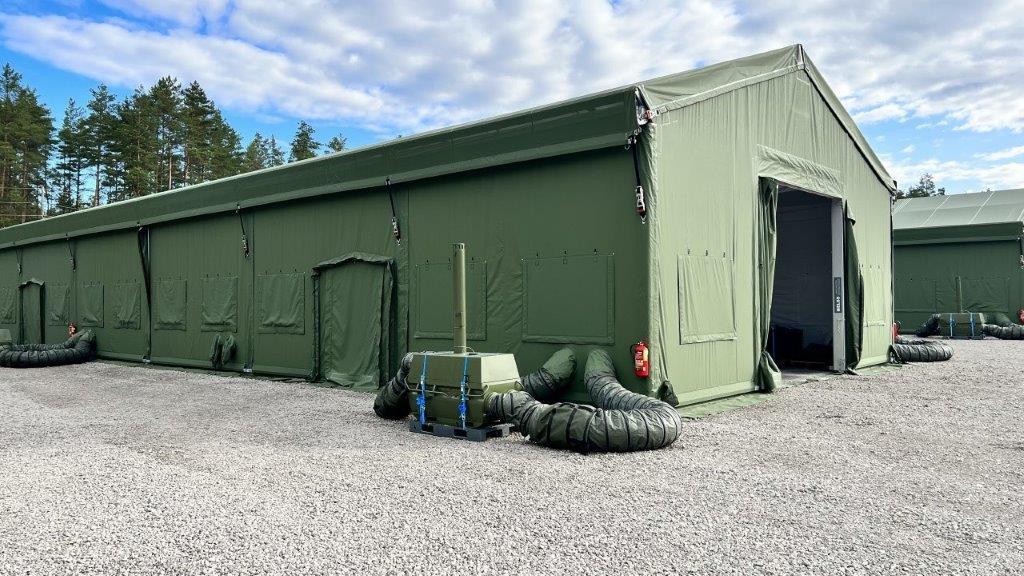 Belss tent with Dantherm heater in front