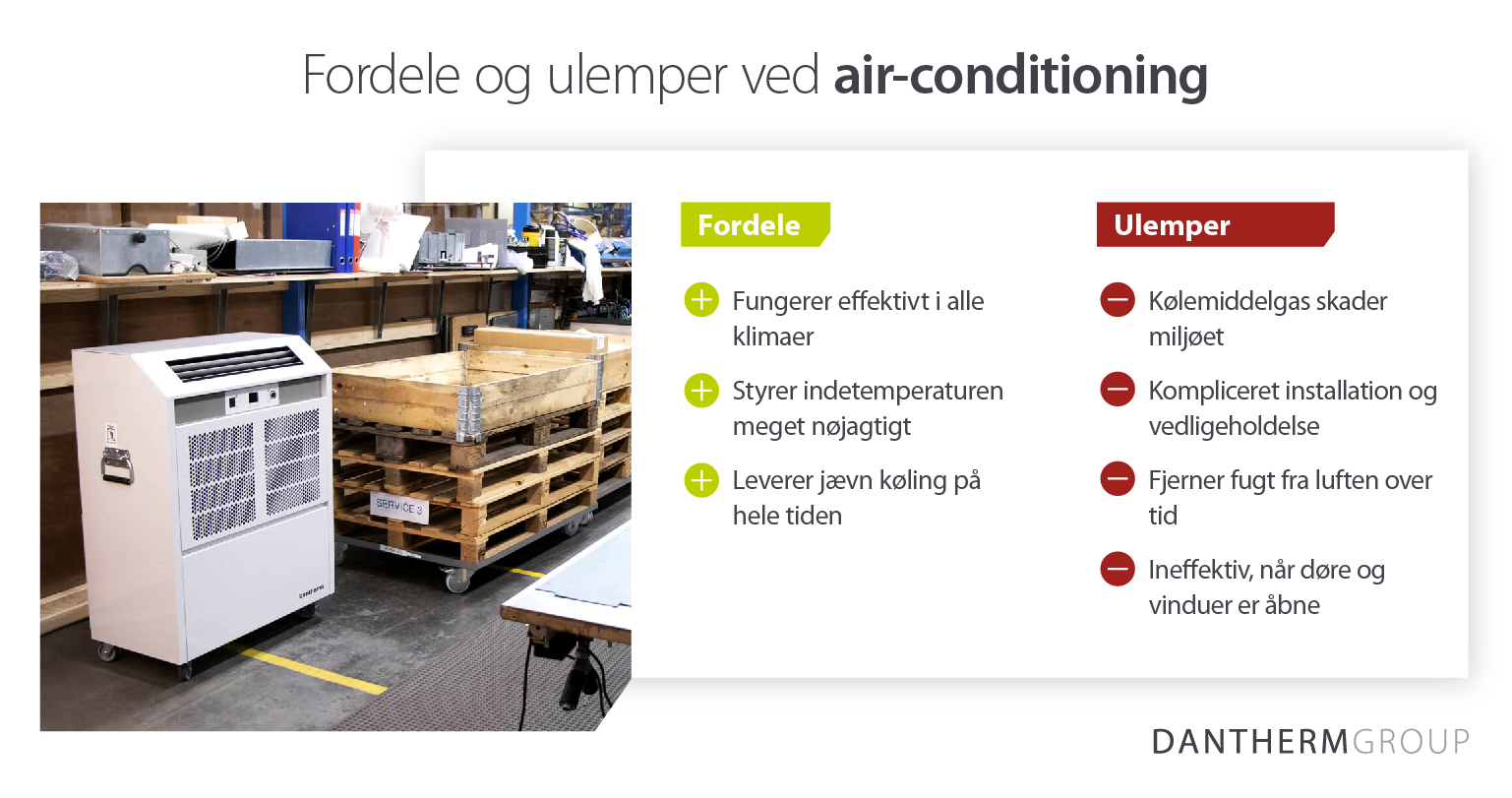 Pros and cons of using air conditioning units for cooling