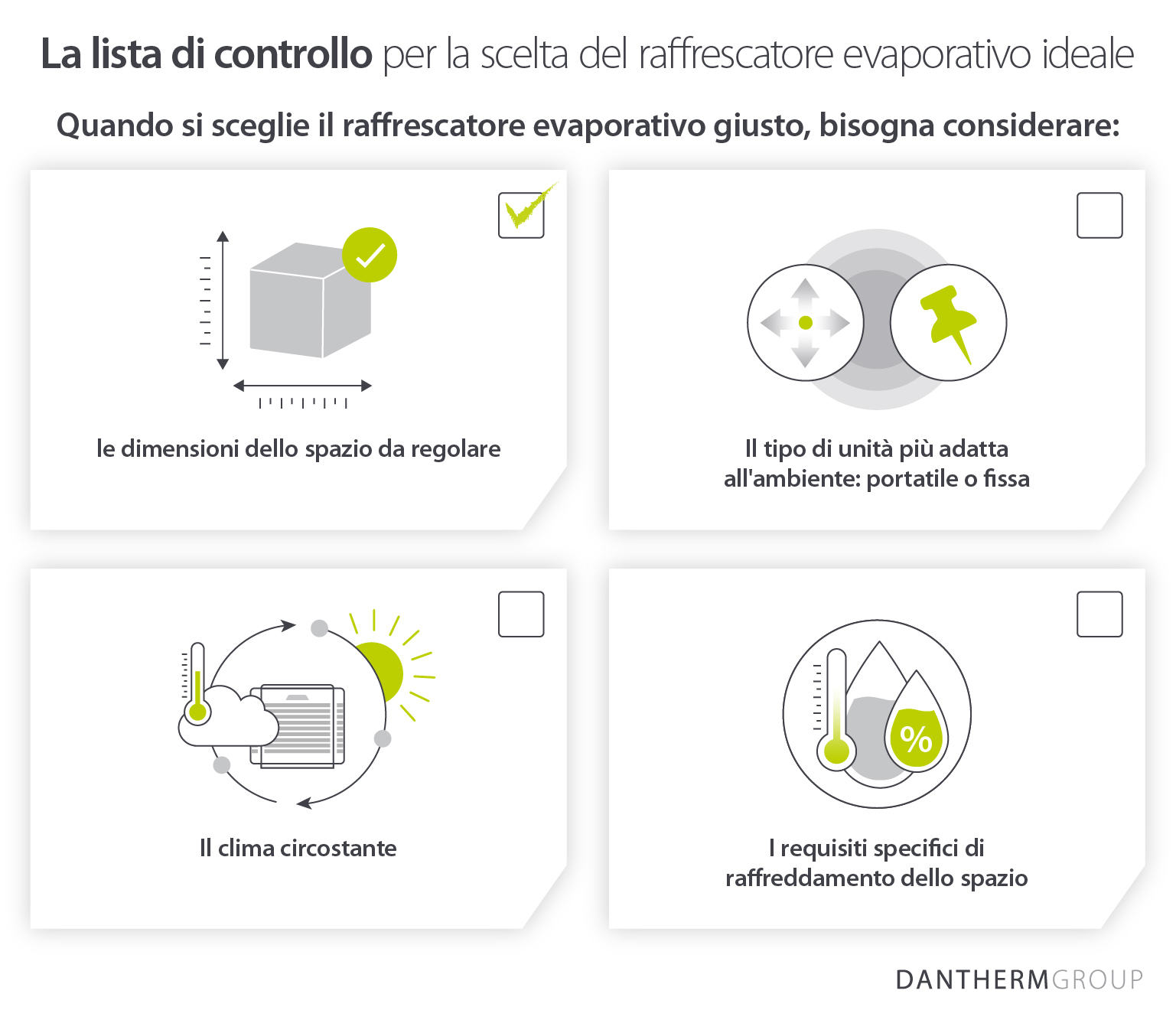 A guide to selecting the right evaporative cooling system for your requirements - Infographic image