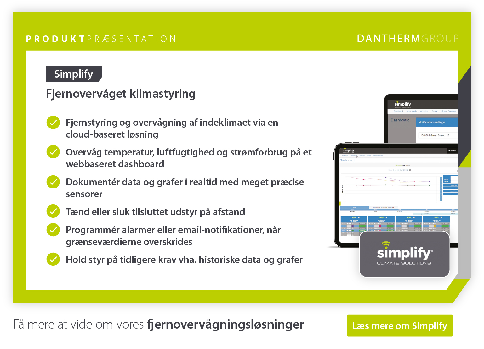 Remote monitoring indoor climate control system product showcase with features