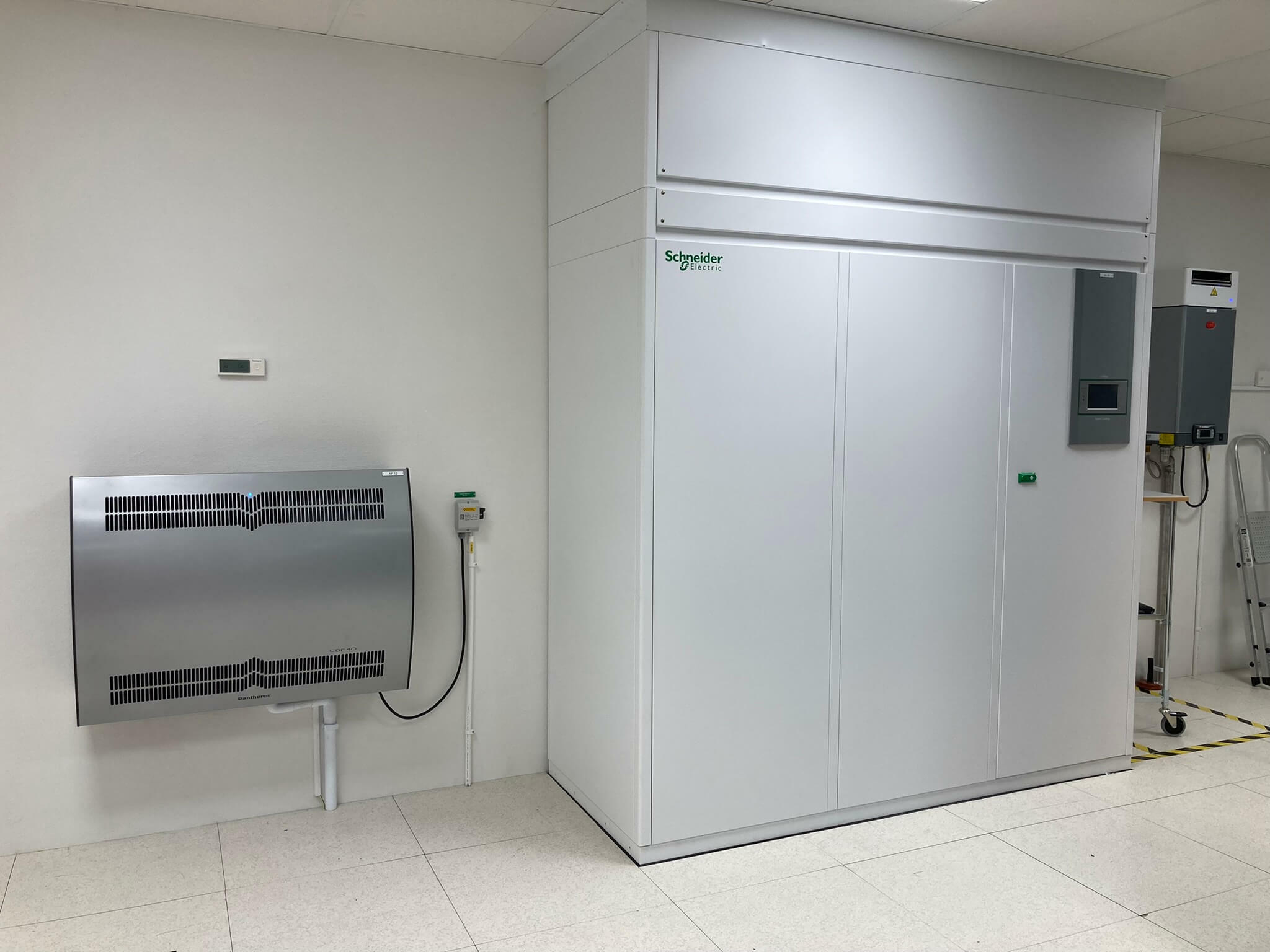 A Dantherm CDF 40 condensation dehumidifier in operation at Hostek Datacenter