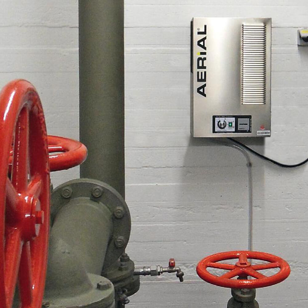 Aerial AD 110 industrial dehumidifier waterworks