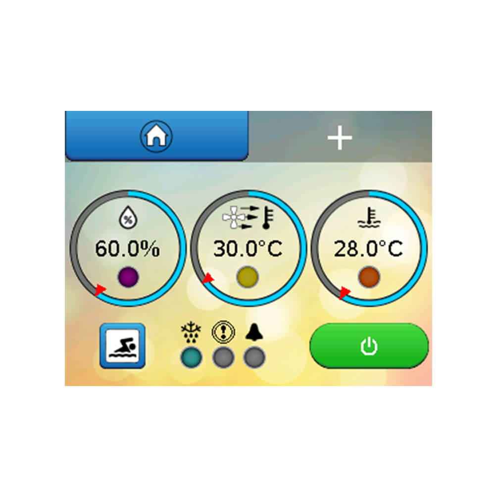 Calorex Variheat Startbildschirm
