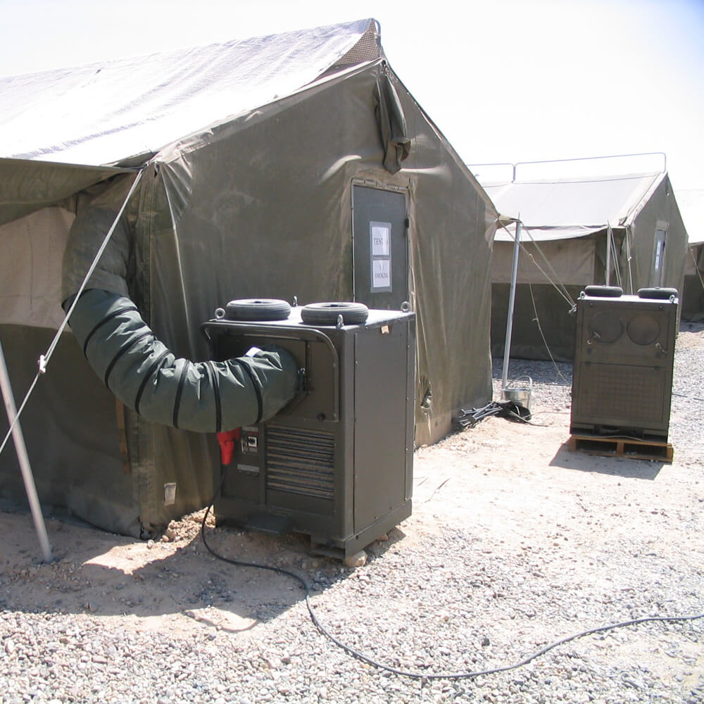 Dantherm AC M7 MKII installed in a military camp