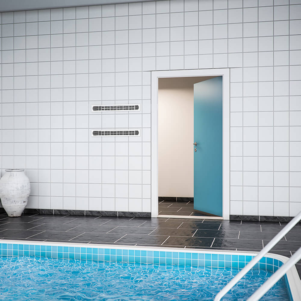 Dantherm CDP 40T swimming pool installation