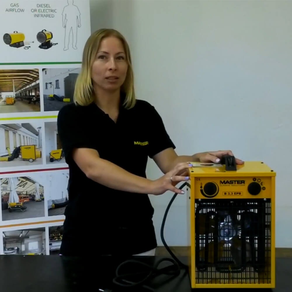 Master B 3 elektrischer Heizlüfter Video