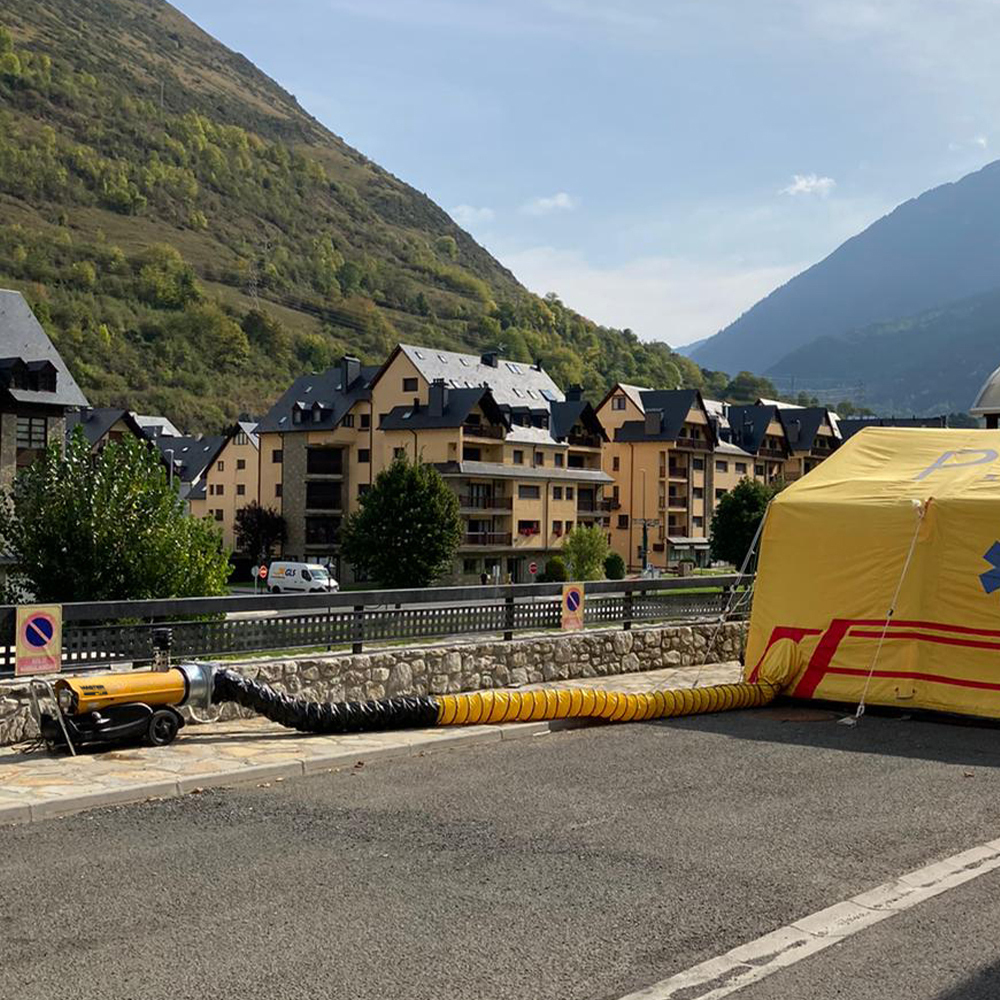 Master BV 77 uppvärmning av brandtält